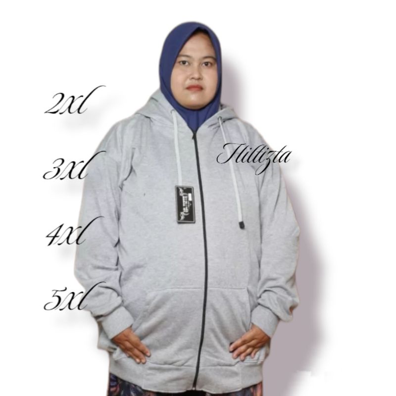 Sweater Jaket NATURAL HOODIE Oversize Pria Wanita Big Size Jumbo XL / JAKET HOODIE ZIPPER JUMBO (XXL,XXXL,XXXXL,XXXXXL)