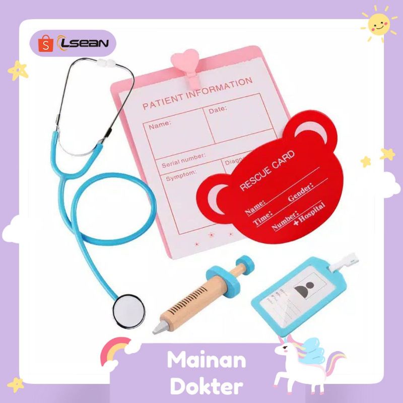 Mainan Anak Dokter / Medical Doctor Kit Wooden Toys