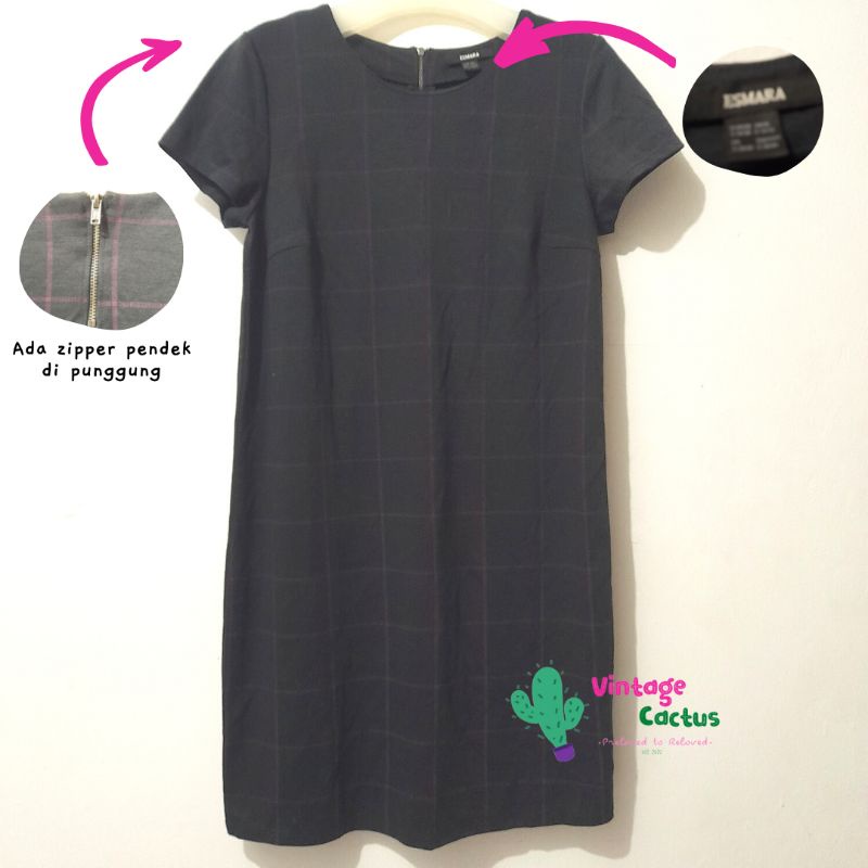 Preloved ESMARA Plaid Shift Dress