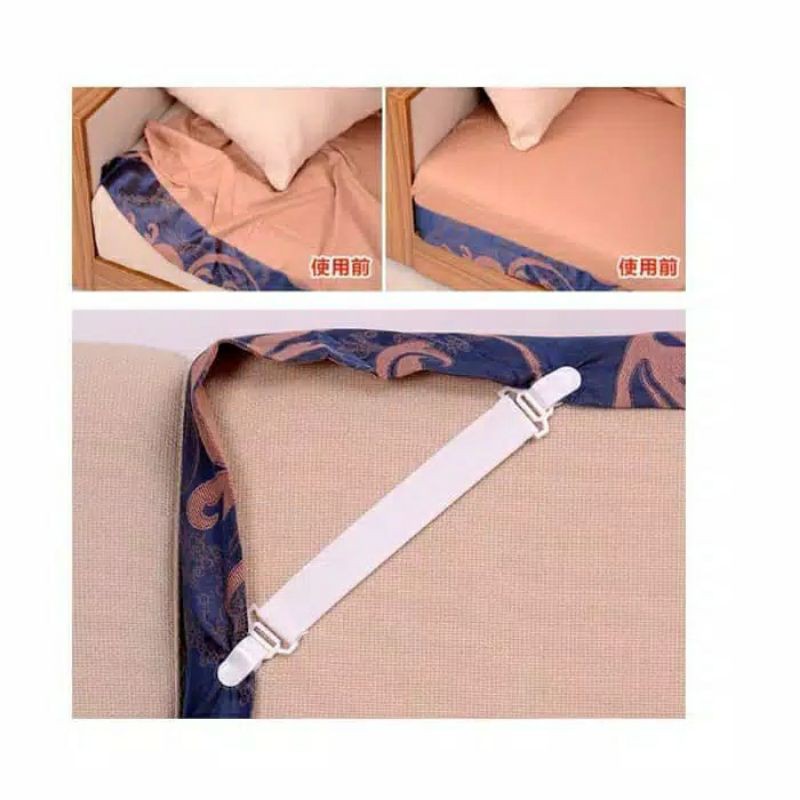 Pengait Seprei Jepitan Sudut Sprei Penjepit Sprai Bed Sheet Hook