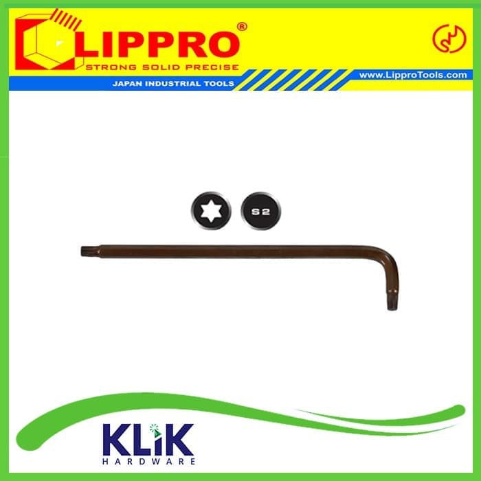 Lippro Kunci L Bintang T40 Panjang Tanpa Lubang - Star Key No Tamper Caliper Honda