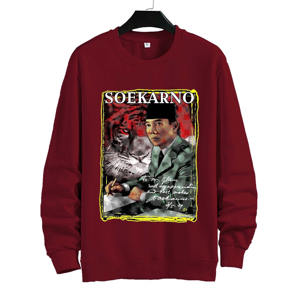 SWEATER UNISEX SOEKARNO 1 PRIA DAN WANITA  SWEATER JUMBO