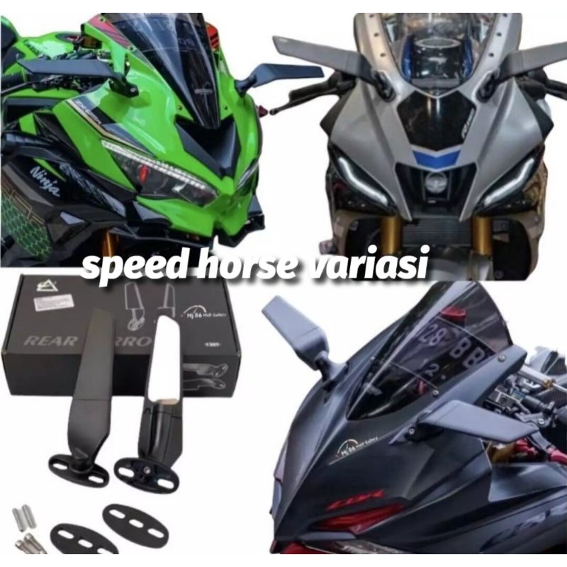 Spion Rizoma Winglet sayap teemurah buat motor ZX2R, GSX, R15 V2, CBR ZX6R, ZX10R, R25, H2, Dugati