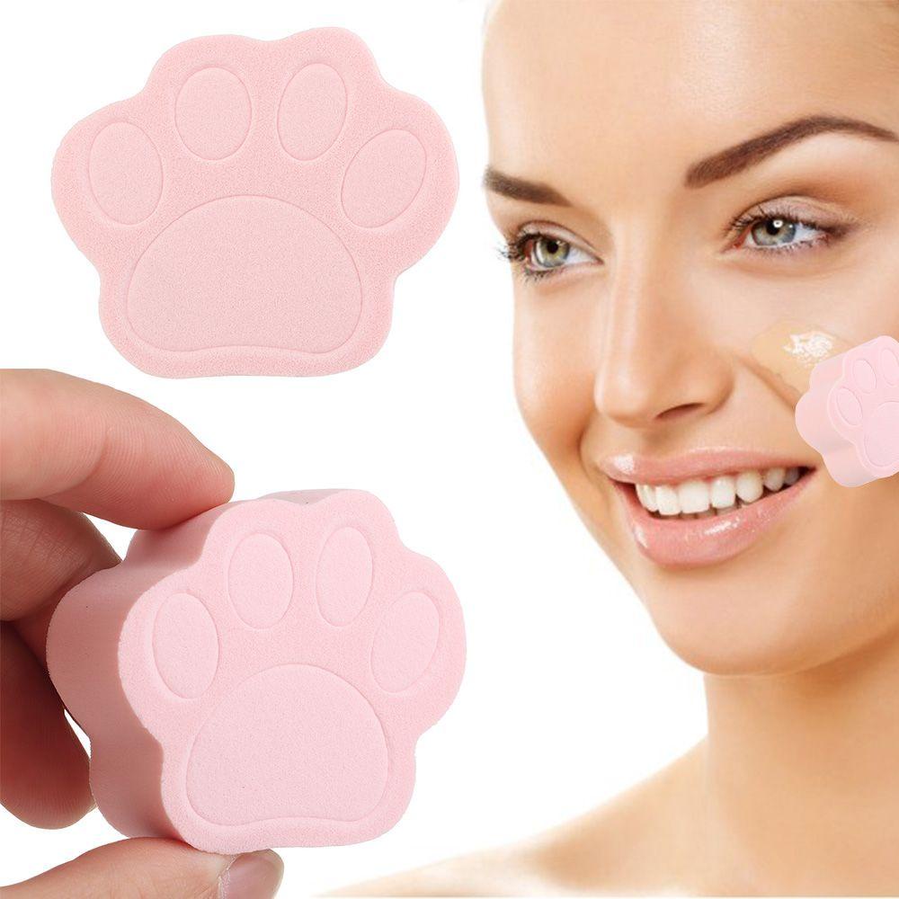 R-flower Cosmetic Puff Hydrophilic Nonlatex Soft Beauty Halus Alat Make Up Bedak Foundation Bentuk Kaki Kucing