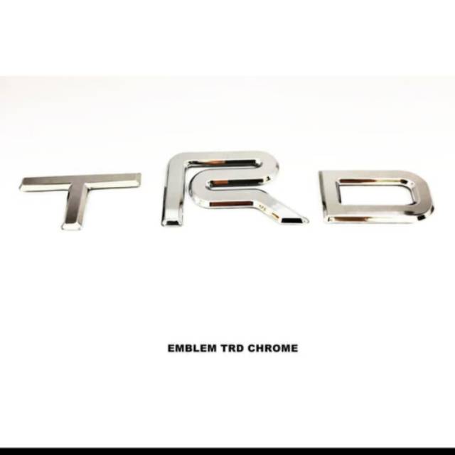 Emblem kap mesin TRD emblem engine hood TRD chrome mobil universal