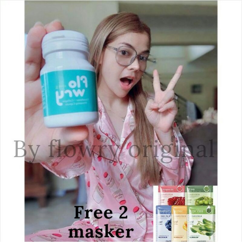 (BISA COD) FLOWRY BY ORYNRIANTY PONTIN/FLOWRY WHITENING CAPSUL/PEMUTIH BADAN ORIGINAL
