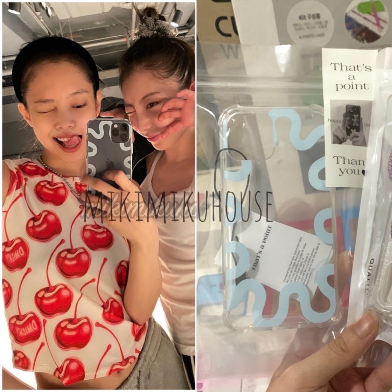 BLACKPINK JENNIE WAVE COW CASE KOREA POINT OFFICIAL WIGGLE A KOREAN CASING BEAR THAT'S GRIPTOK
