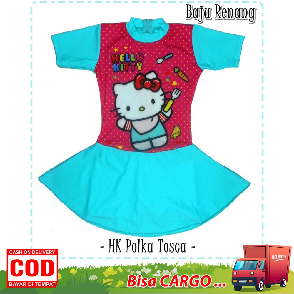 Baju Renang Rok Anak SD - Setelan Rok Renang Anak Motif