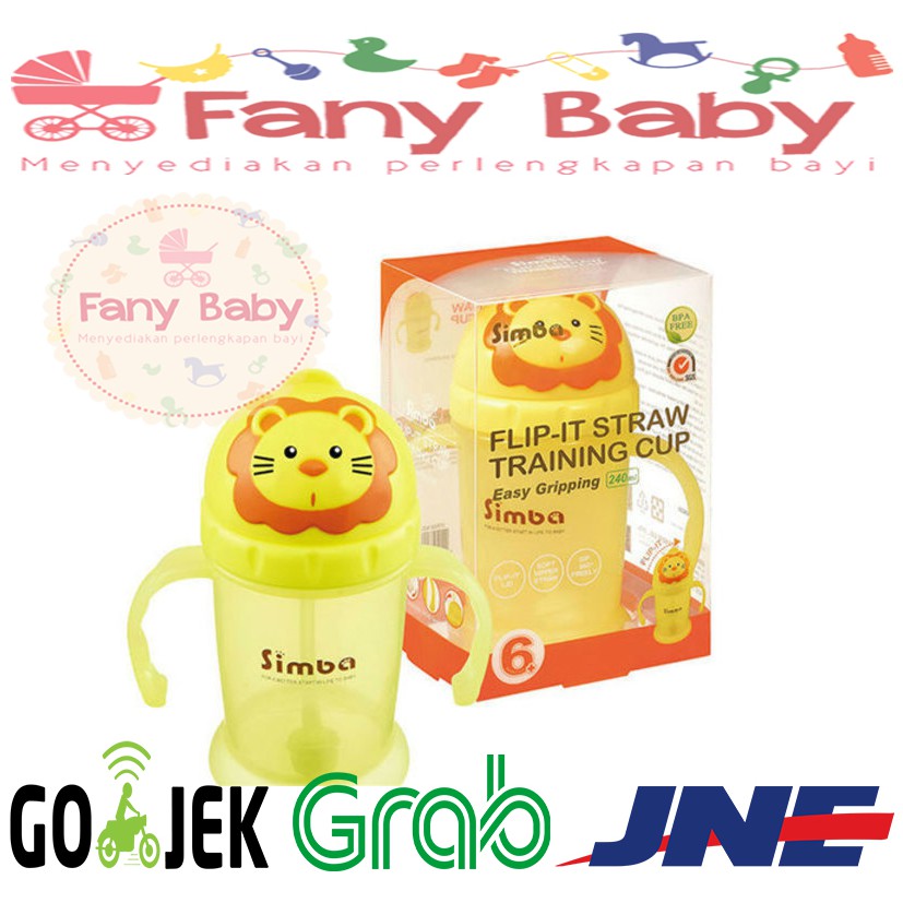 Simba Flip-iT Training Cup Straw 240ml / Botol Sedotan Bayi