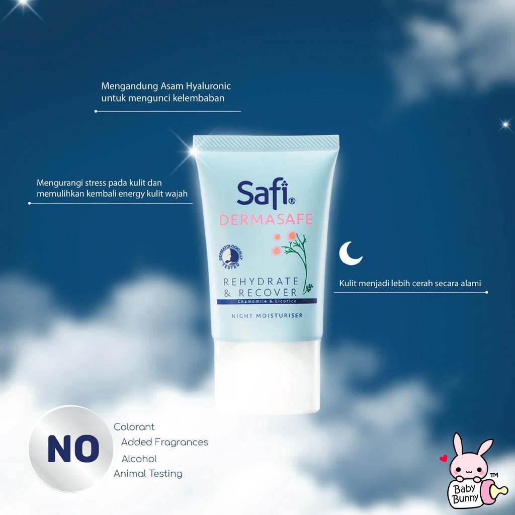 ❤ BELIA ❤ Safi Dermasafe Gel Cleanser Mousse Booster Mist Day Night Moisturizer 3 Essential Kit