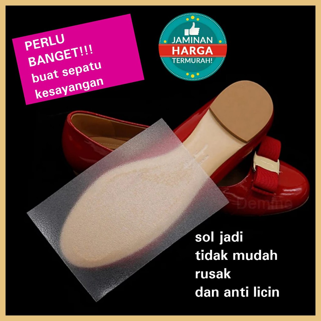 HARD GLAZE SHOE PROTECTOR ALAS ANTI SLIP ANTI LICIN TRANSPARAN PELINDUNG SOL SEPATU