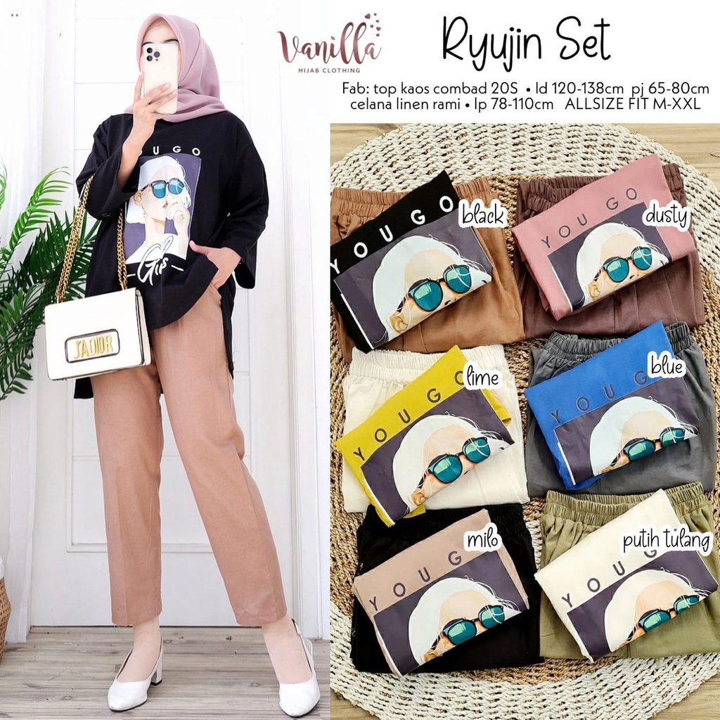 BAJU SETELAN WANITA REMAJA KEKINIAN / SETELAN CELANA WANITA TERBARU