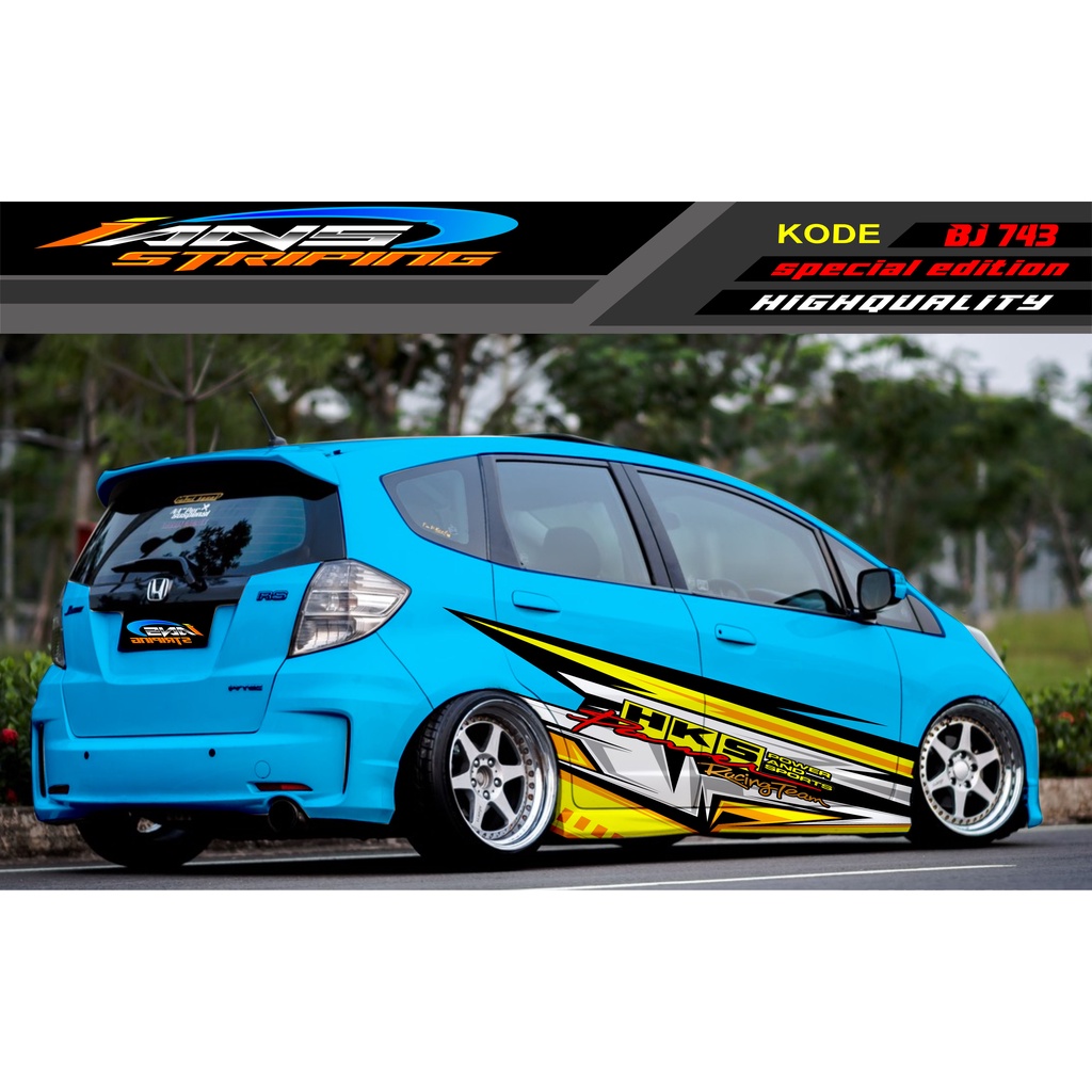 DECAL STICKER MOBIL HONDA BRIO AGYA JAZZ AVANZA YARIS / DECAL STICKER MOBIL JAZZ / STIKER MOBIL