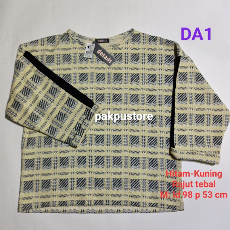 Kaos Wanita Lengan Panjang / Tanggung Merek Details Original Branded Matahari