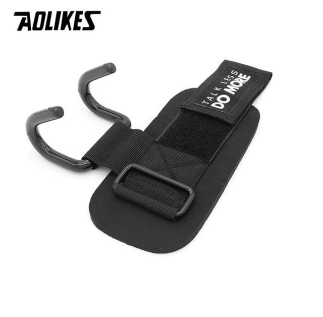 7642 AOLIKES WRIST BAND HOOK CLAW TALI STRAP WRAP FITNESS GYM SUPPORT