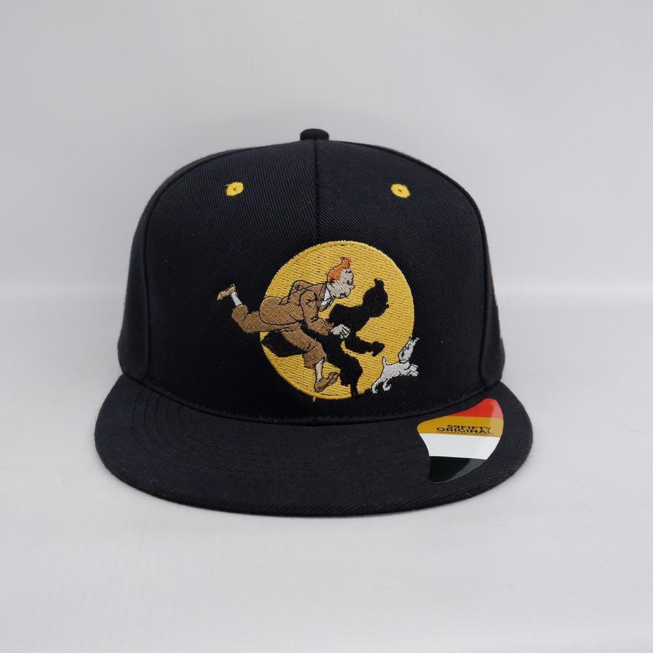 Trend Ramadan➳ Topi snapback Bordir character Tintin <Sedang.diskon> ꕥTanks_uꕥ