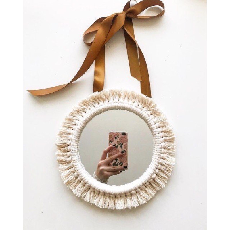 MACRAME MIRROR/MIRROR WALL/CERMIN DINDING/AESTHETIC