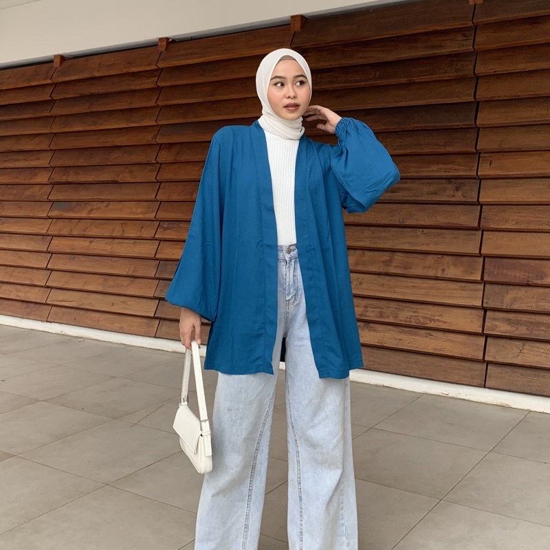 Lalune Outer - Formeeoutfit-Teal Blue