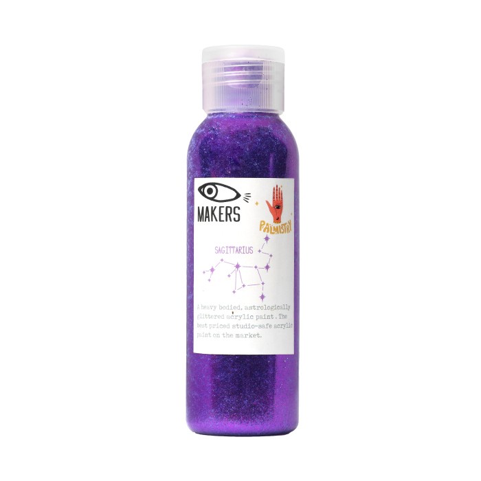 

Purple Acrylic Glitter Paint SAGITARIUS 100 ml by MAKERS