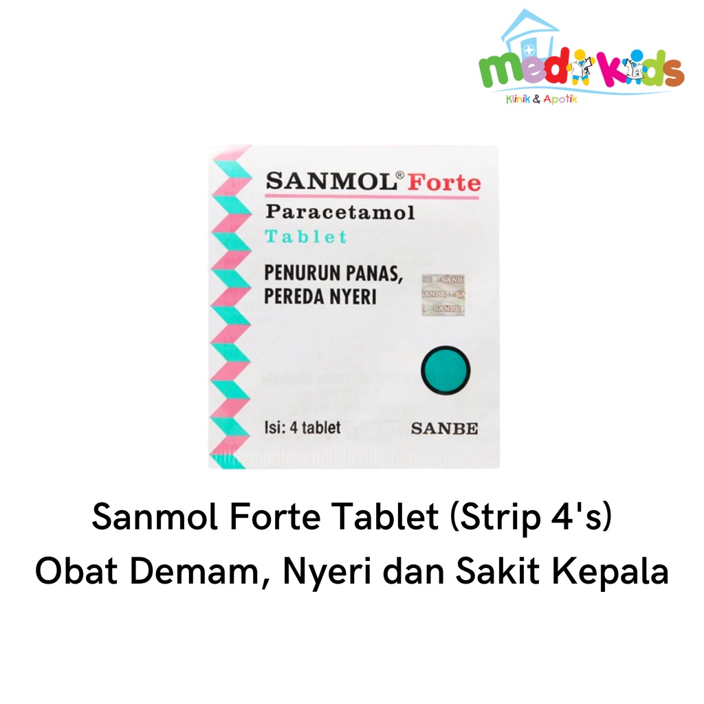 Jual Sanmol Paracetamol Forte Strip Tablet Mg Obat Demam Dan Nyeri