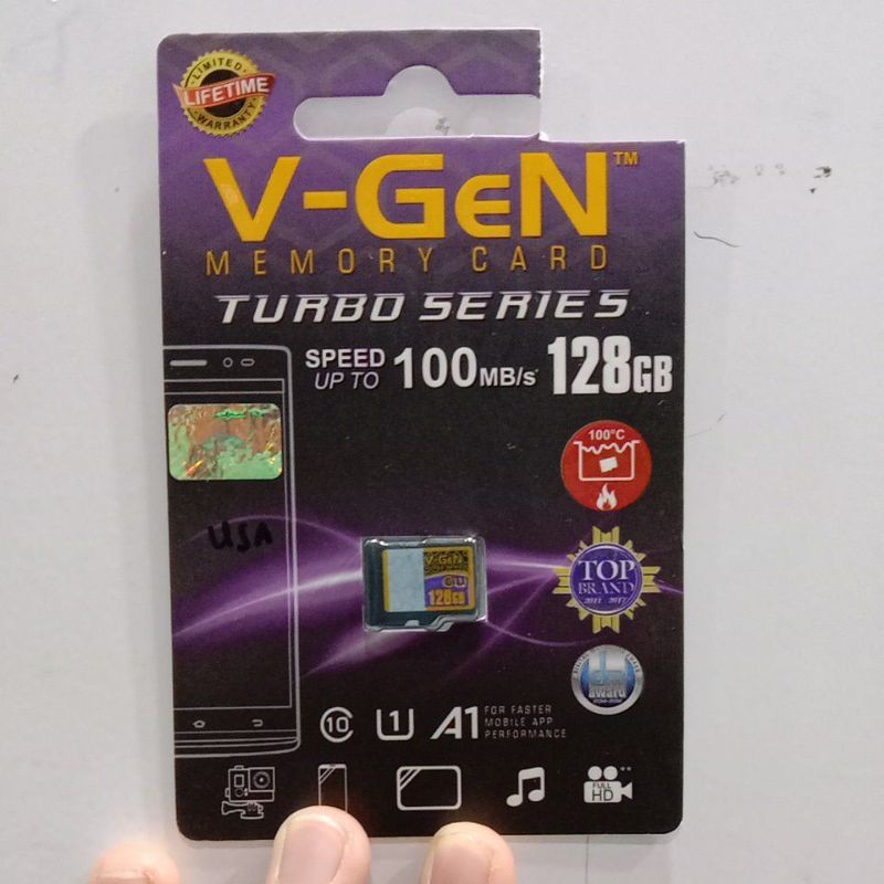 memori VGen Turbo Series 128GB kelas 10