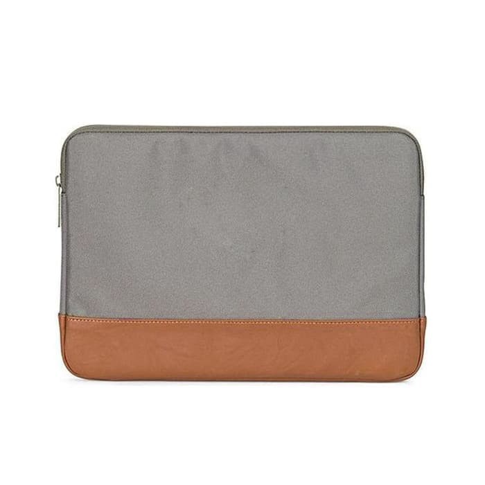 Tas Laptop 11 inch Softcase For Macbook Canvas Waterproof - Grey