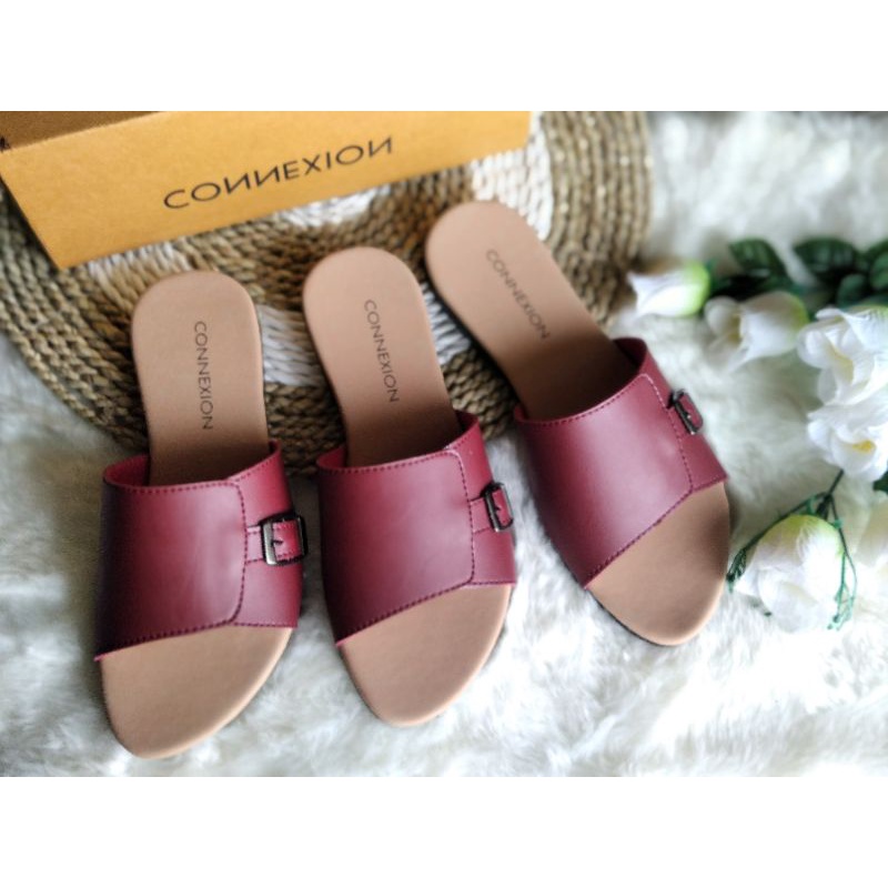 Sandal slop flet SL.D conex variasi marun