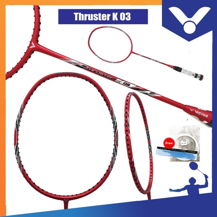 TERBARU VICTOR THRUSTER K 03 RAKET BADMINTON ORIGINAL