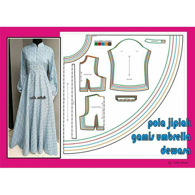 Pola Baju Gamis Sederhana