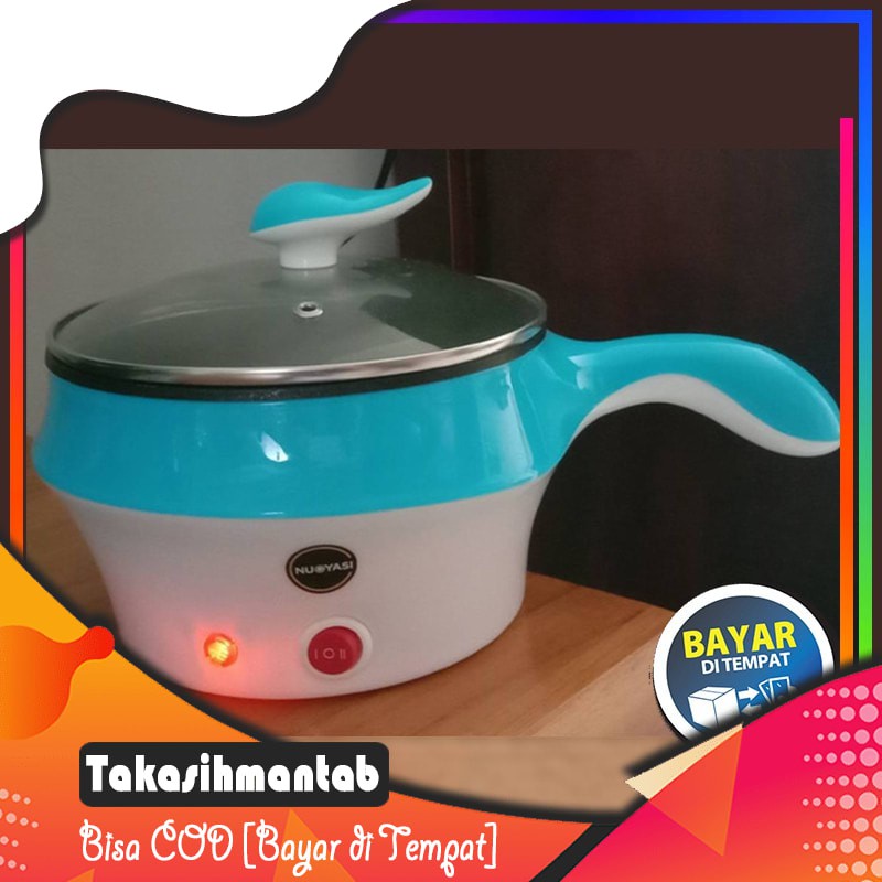 Teflon Elektrik Serbaguna Listrik Praktis Masak Goreng Kukus Pemanas Steam Dual Mode Power