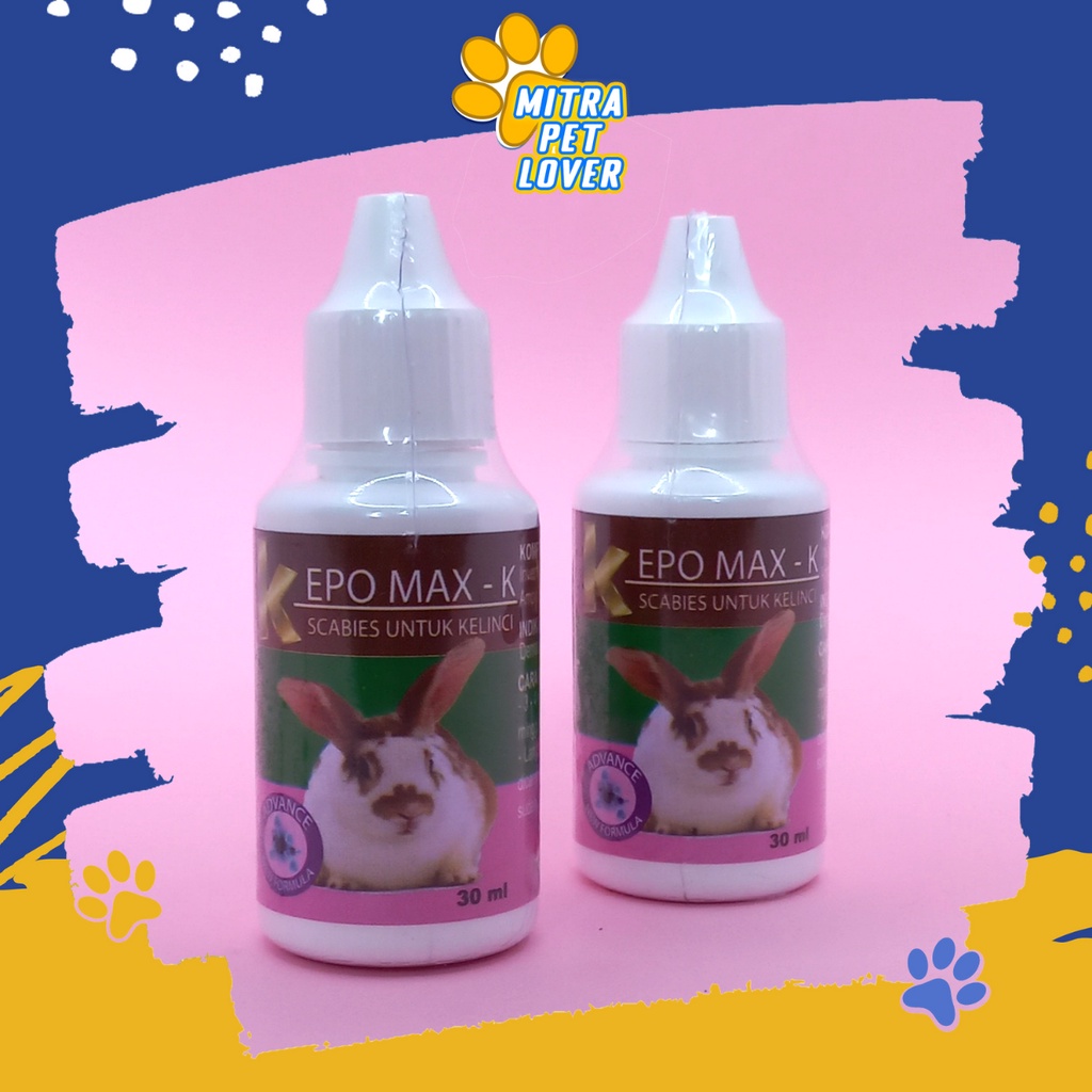 OBAT SCABIES KELINCI - KEPOMAX 30ML ORIGINAL - ANTI KUDIS DEMODEX KUTU &amp; CACING PROTOZOA &amp; GATAL KORENG BUDUKAN RABBIT - KEPO MAX - MURAH GARANSI ASLI KUALITAS - PET ANIMAL HEALTHCARE &amp; VETERINARY TAMASINDO OBAT &amp; VITAMIN TERNAK HEWAN MITRAPETLOVER