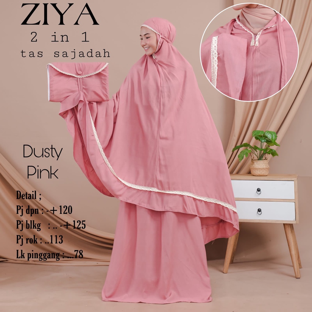 Mukena Ziya & Maryam || Termasuk Tas || Peralatan Perlengkapan Ibadah