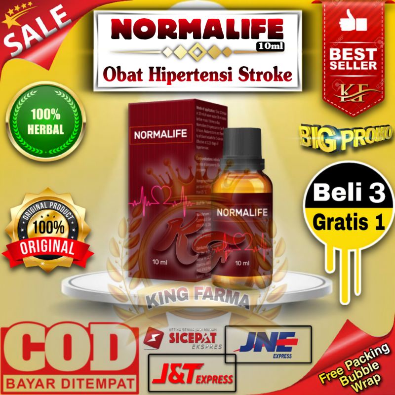 NORMALIFE Asli Obat Darah Tinggi Hipertensi Cair 100% Original (10 ml)