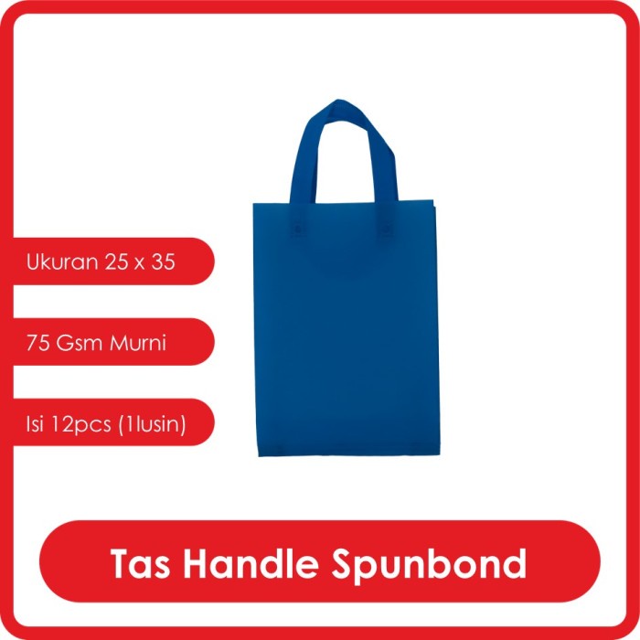 

PROMO GOODIE BAG SPUNBOND HANDLE LUSINAN 25X35 / Tas Belanja Murah (Biru)