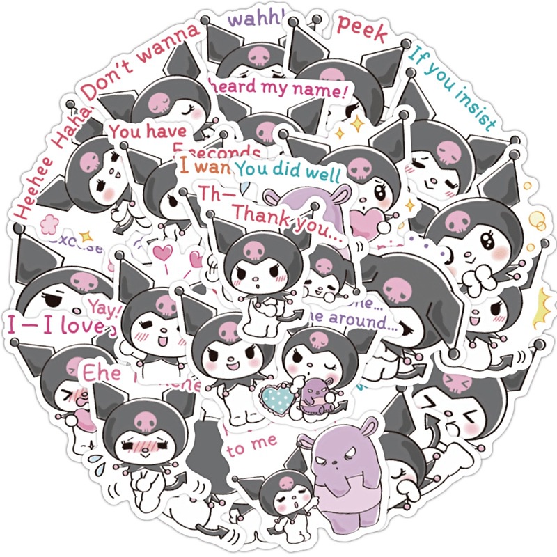 Clow m stiker lucu gambar kartun dekorasi kuromi Jurnal bahan tas ponsel case tangan Buku stiker kec