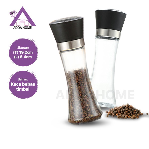 Adda Home - Botol Grinder Bumbu Lada Bubuk Garam Penggiling Pepper Mill Grinder Stainless