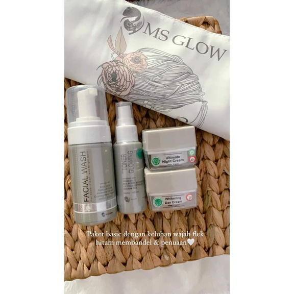 Paket MS Glow Ultimate BASIC : Untuk Keluhan Wajah Flek Hitam Membandel & Penuaan