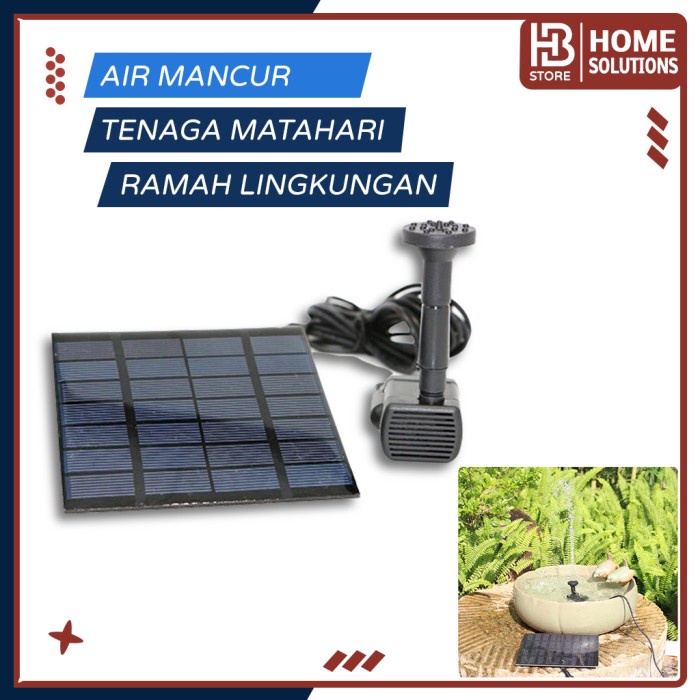 Pompa Air Mancur Dekorasi Mini Minimalis Kolam Ikan Taman Tenaga Surya