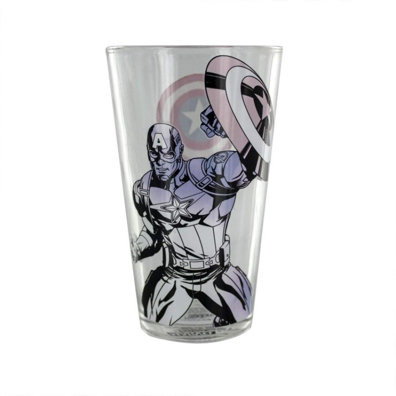 Avengers Captain America Colour Change Glass - Officially Licensed Disney Marvel Merchandise