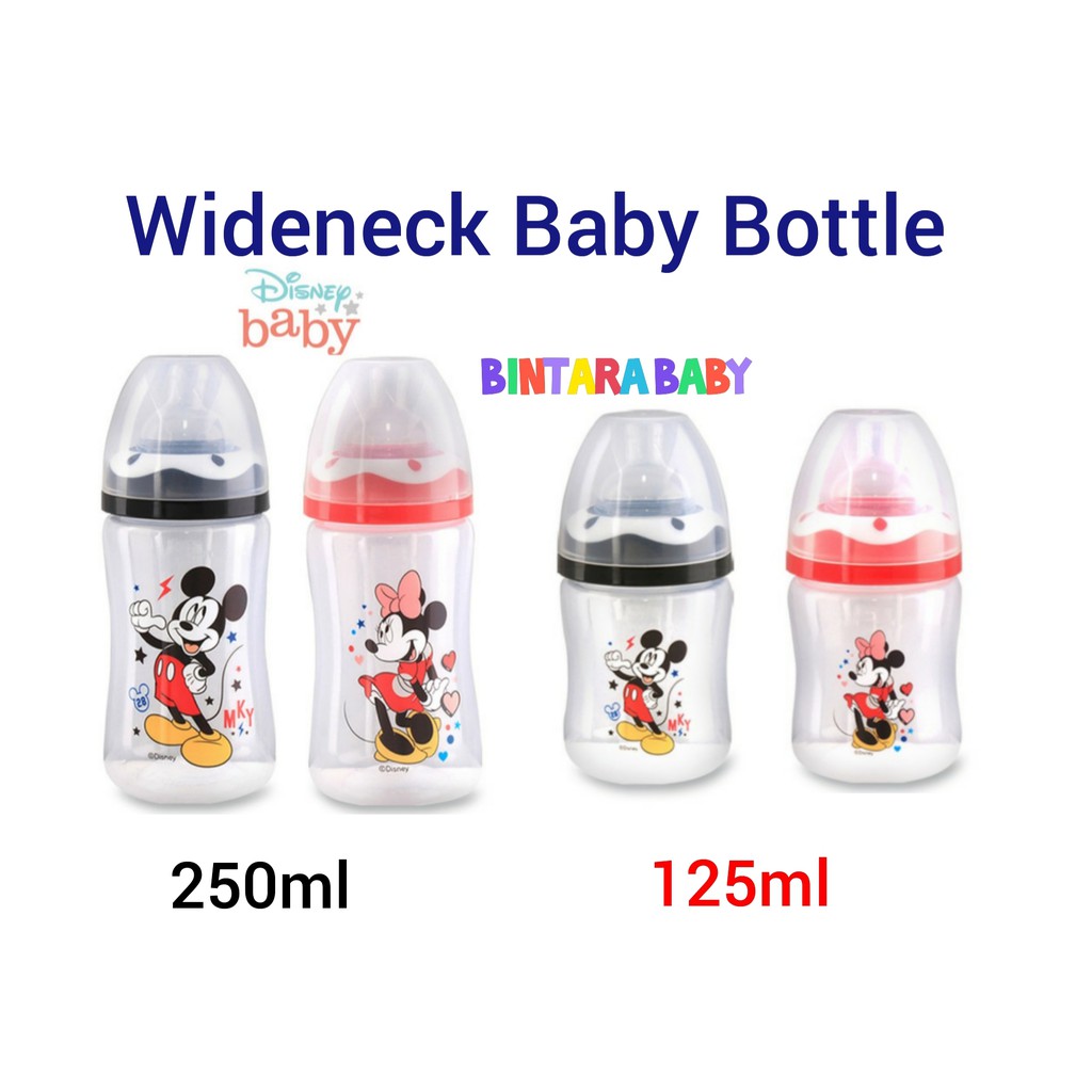 Botol Susu Wideneck Newborn Baby Bottle Disney Baby Bunny 125ml Wide neck 250ml Mickey Minnie