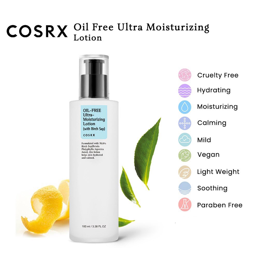 Cosrx Oil Free Ultra Moisturizing Lotion With Birch Sap