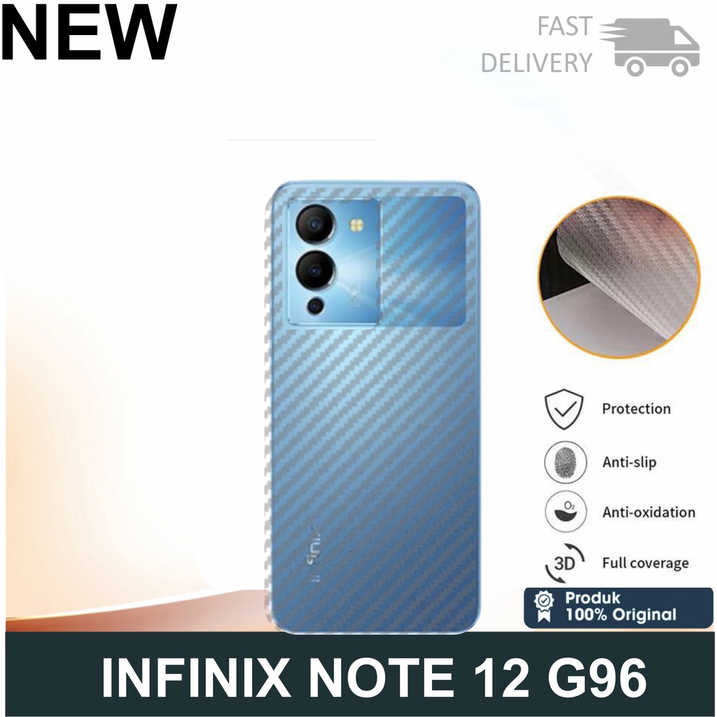 Promo Paket 3 in 1Case Infinix Note 12 G96 (2022) Softcase Shockproof Transparan Free Anti Gores Layar Dan Skin Carbon