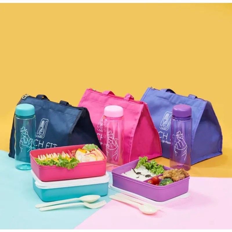 BEKAL MAKAN/TAS BEKAL MAKAN/BEKAL LUNCH FIT BOX/SET