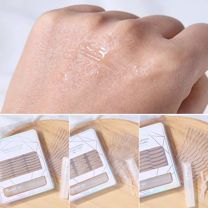 Invisible Breathable Waterproof Self Adhesive Mesh Lace Lift Double Eyelid Stickers Set