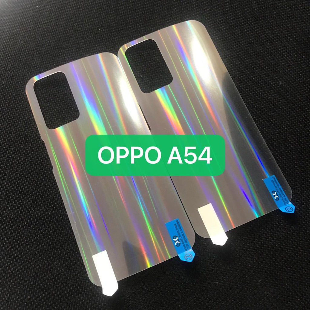 Skin Aurora OPPO A54 garskin stiker bening motif pelangi Anti Gores Belakang Handphone OPPO A54