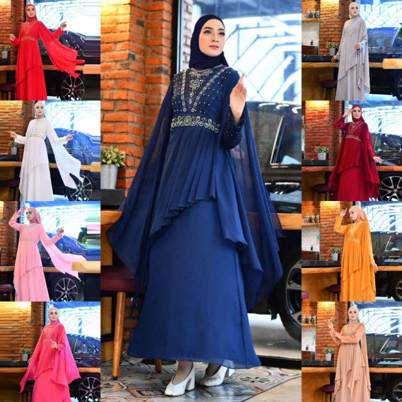 FASHION MUSLIM/GAMIS LEBARAN AISYAH/GAMIS LEBARAN MURAH/BY PB