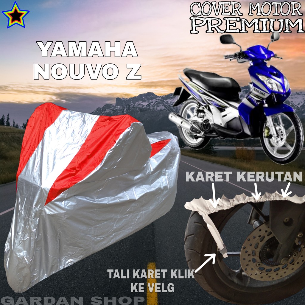 Sarung Motor YAMAHA NOUVO Z Silver MERAH Body Cover Penutup Motor Yamaha Nouvo Z PREMIUM