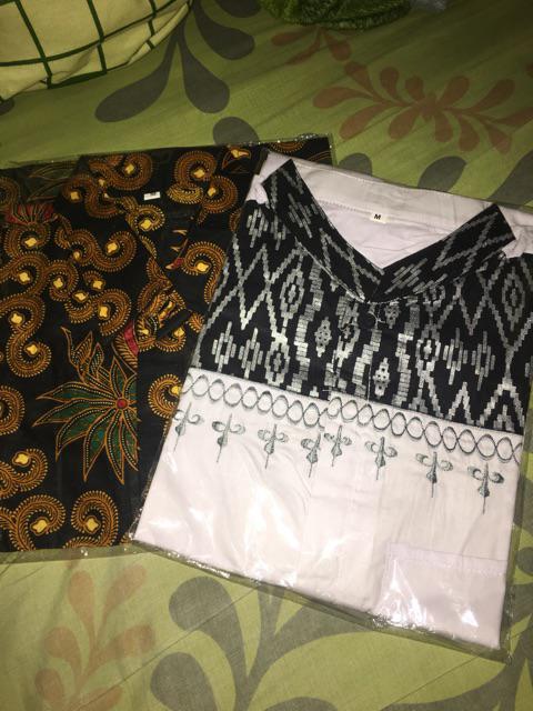 Asifa Batik Hrb026 Kenongo Kemeja Tosca Pendek Pekalongan Padi M L Xl Sogan Tulis Halus Kemeja Batik