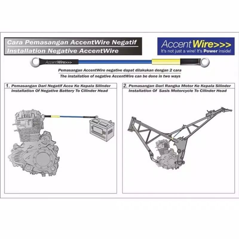 Accent Wire Negatif Accent Wire Negative Motor Kabel Setan Negatif