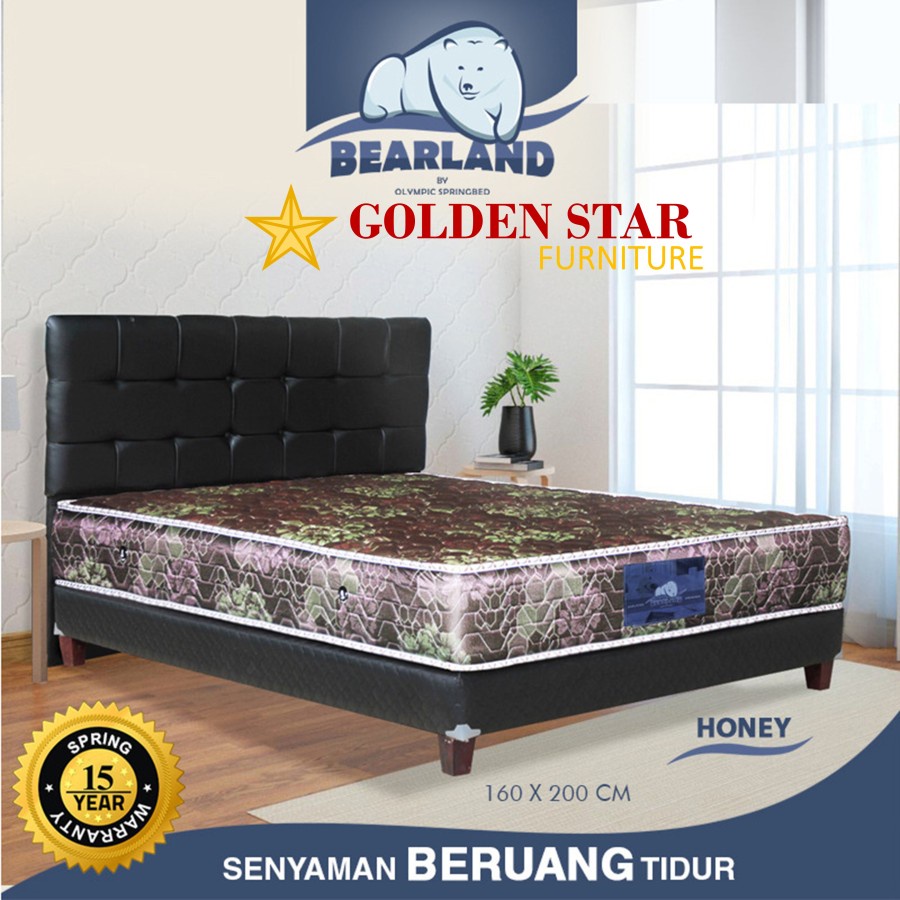 Kasur / SET Spring Bed Bearland Honey by Olympic springbed 120/160/180 - Kasur uk 120